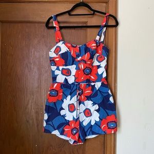VINTAGE Hawaiian Floral Bathing Suit